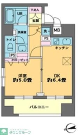 カスタリア新富町の物件間取画像